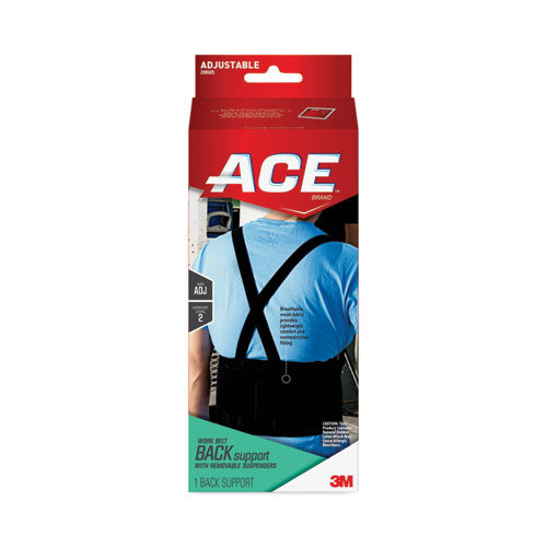 ACE™ Work Belt with Removable Suspenders, One Size Fits All, Up to 48" Waist Size, Black